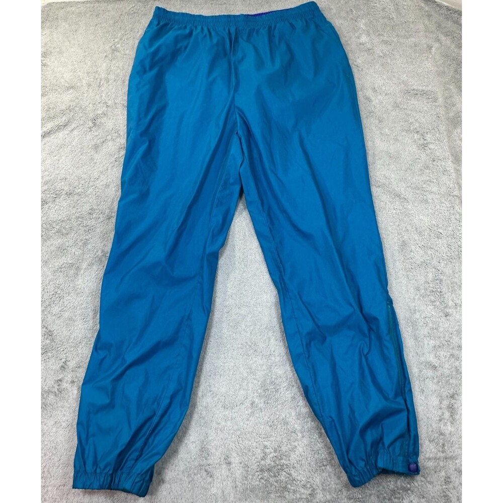 Vintage Columbia Windbreaker Pants Women’s Large Blue Nylon Retro Y2K